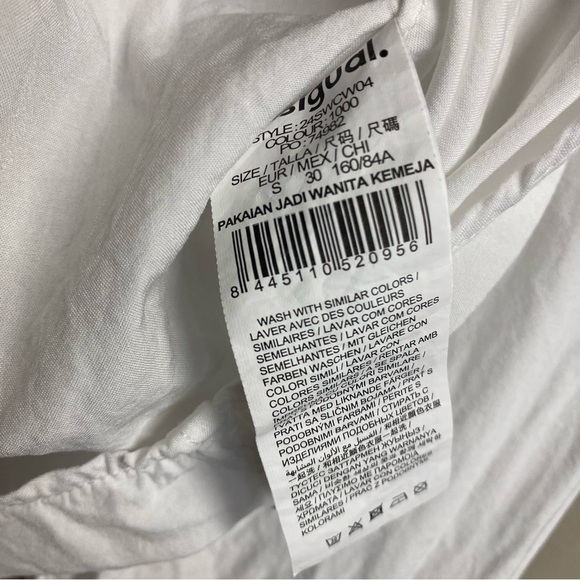 Desigual Women’s Shirt Small Button Up Geometric Viscose Lightweight Indie - Picture 6 of 13